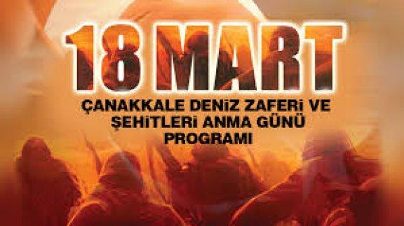 18 Mart Çanakkale Şehitlerini Anma Günü Programı